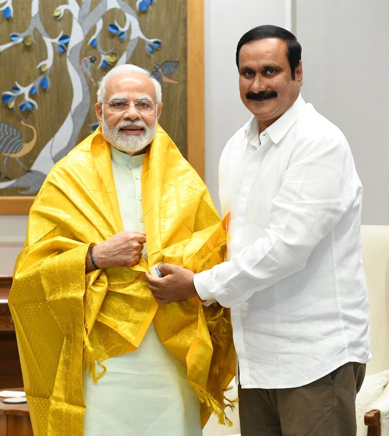 Anbumani meets modi