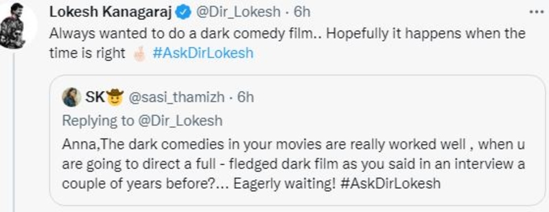 Loeksh kanagaraj answers