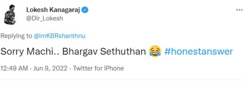 Loeksh kanagaraj answers