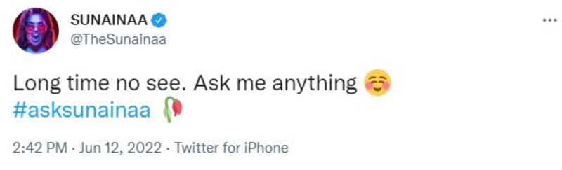 Sunaina latest chat session