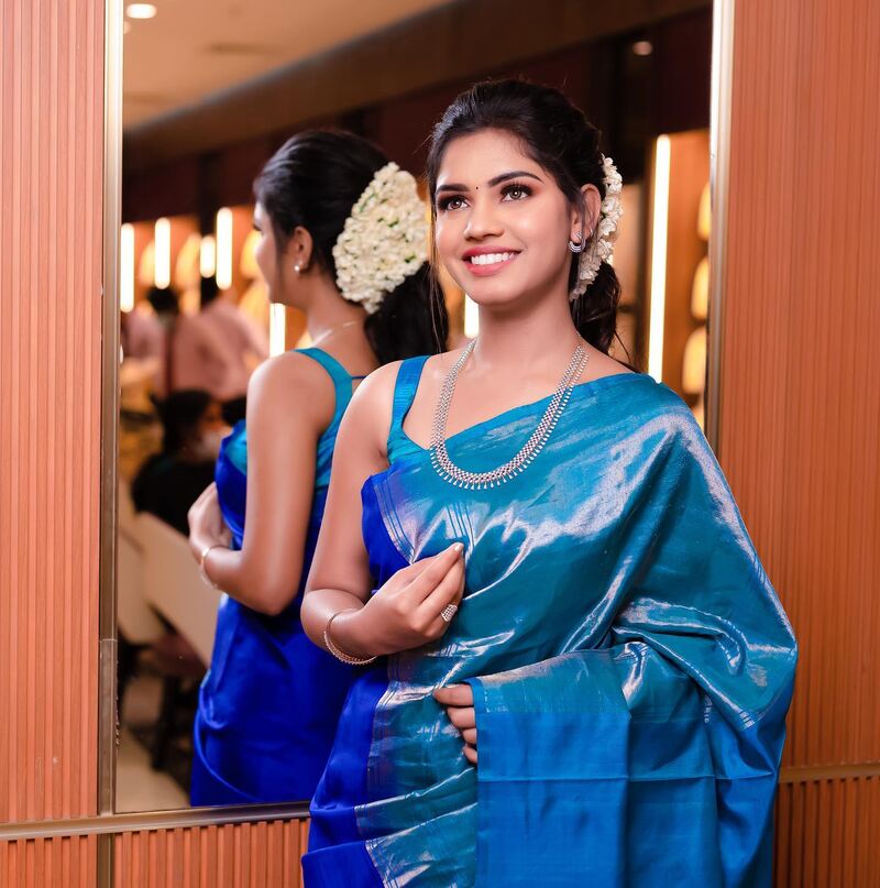 Pranika dhakshu new saree