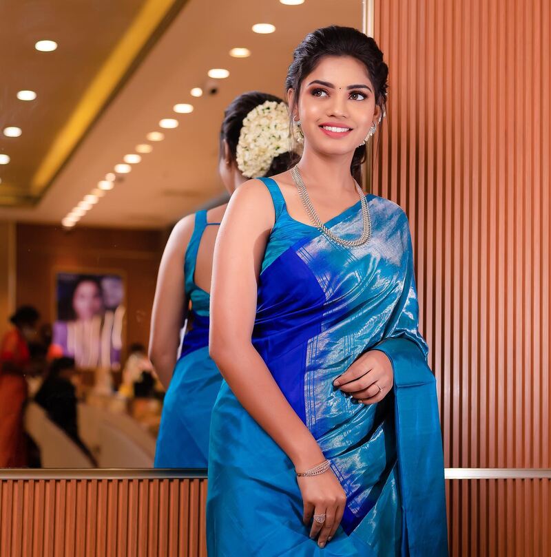 Pranika dhakshu new saree