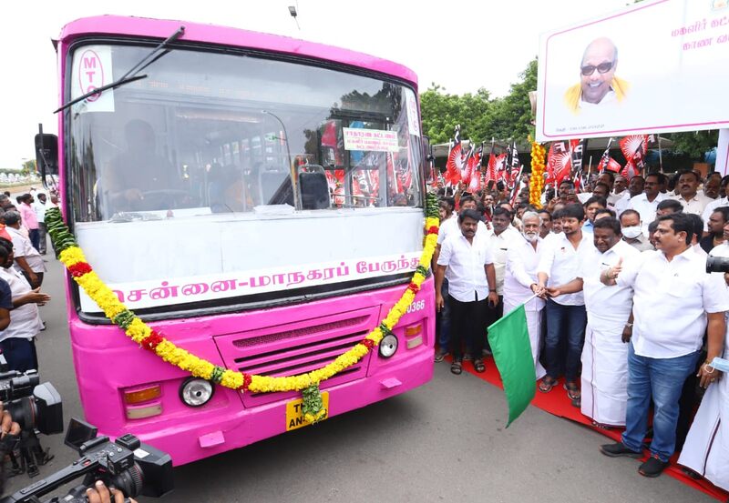 Pink bus for ladies chennai