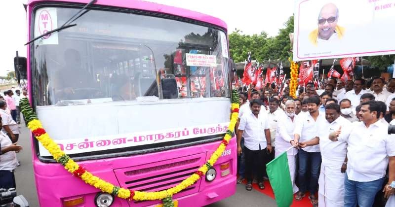 Pink bus for ladies chennai