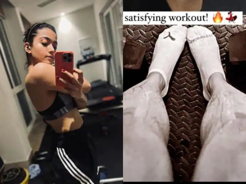 Rashmika mandanna hot workout photos