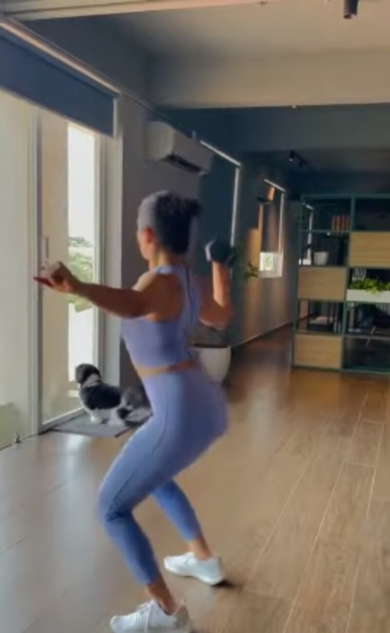 Dhansuh heroine workout video viral