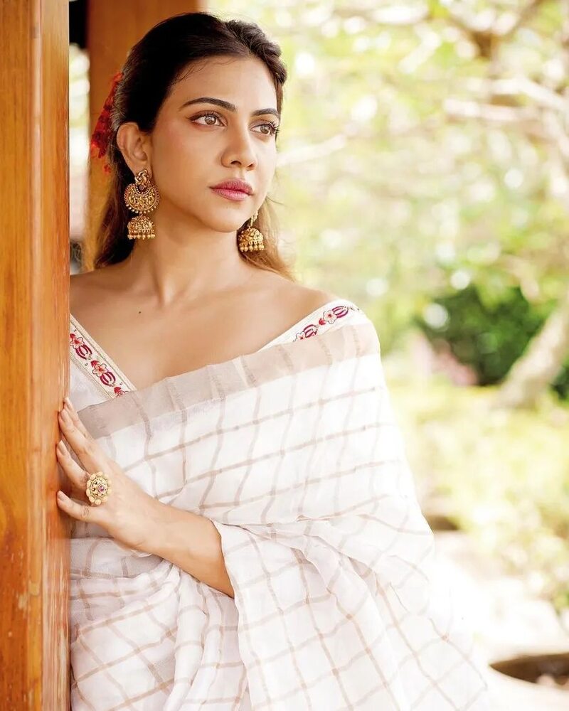 Madonna sebastian new hot saree clicks