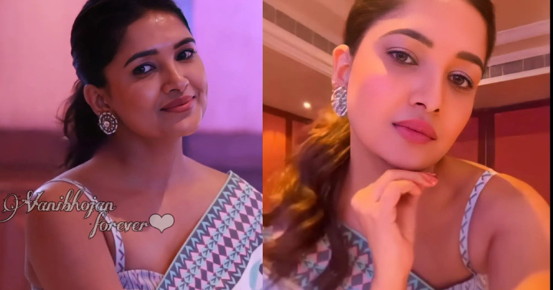 Vani bhojan new hot black saree