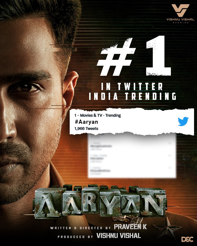 Vishnu vishal next titled aryan