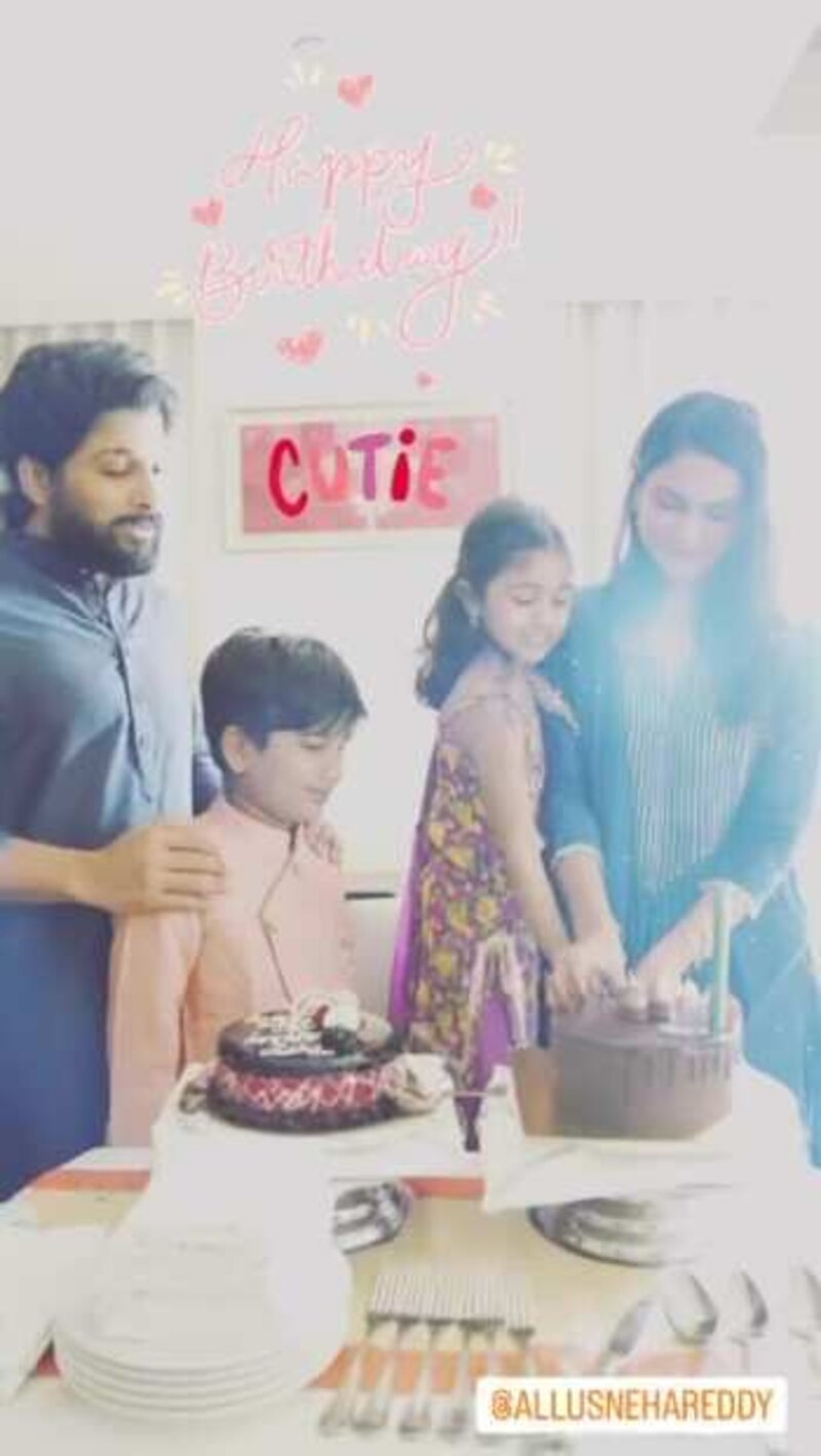 Allu arjun wife birthday celebration