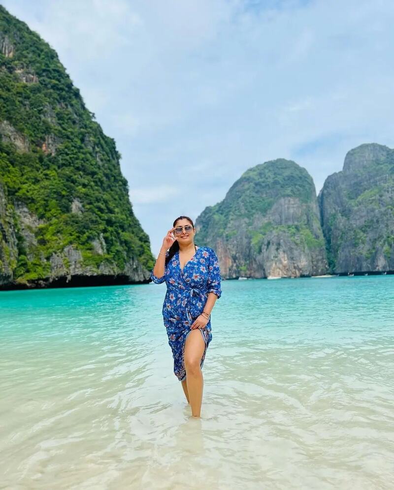 Malavika beach new hot