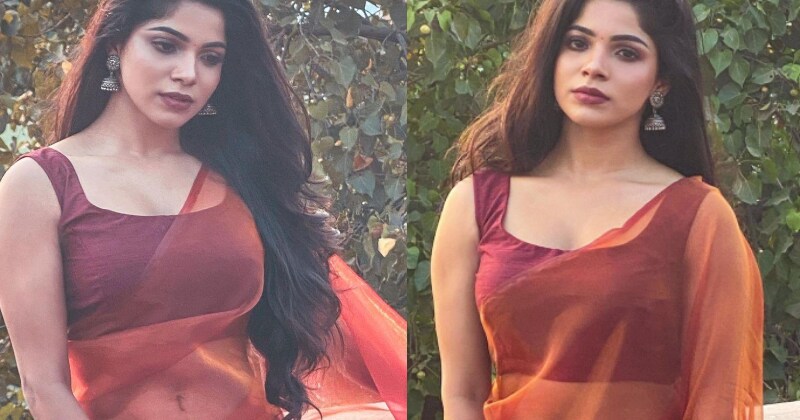 Divya bharathi new hot saree clicks