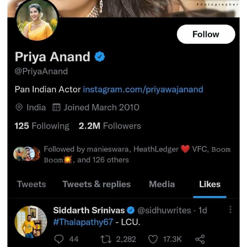 Thalapathy vijay priya aanand update