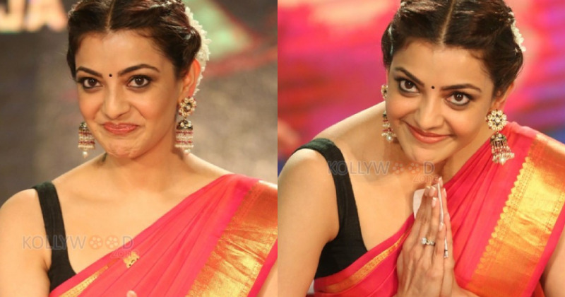 Kajalaggarwal blackdress new hotclicks